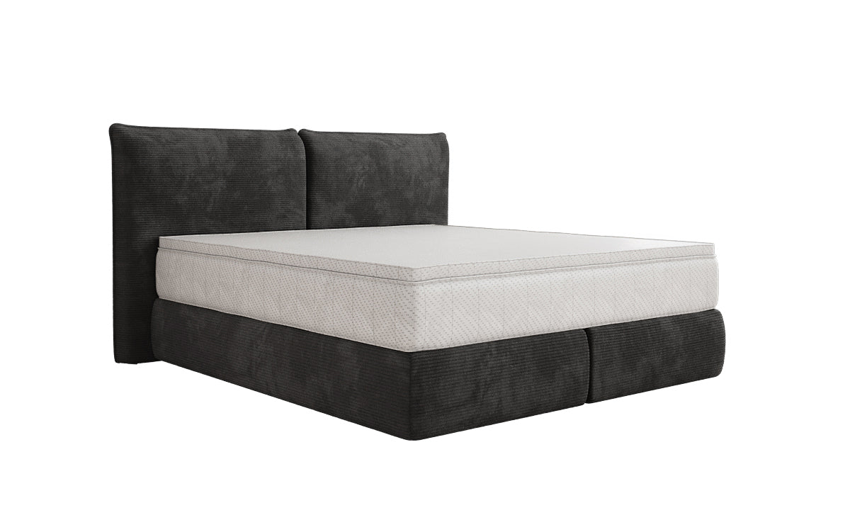 Lit boxspring Pillo en Côtelé