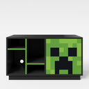 Minecraft TV-Lowboard CreeperCube – mit Push-Open Tür & offenen Fächern