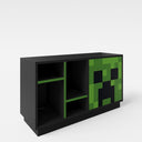 Minecraft TV-Lowboard CreeperCube – mit Push-Open Tür & offenen Fächern