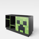 Minecraft TV-Lowboard CreeperCube – mit Push-Open Tür & offenen Fächern