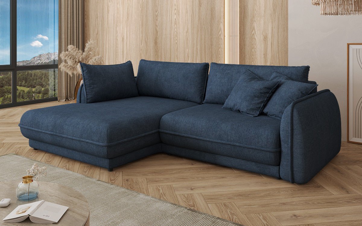 Canapé design Mojave II Tissu avec fonction couchage et rangement