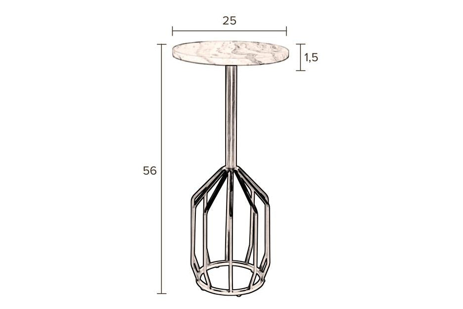 Table d'appoint Velvian M – en marbre Or
