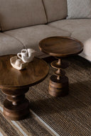 Table basse Soloria – en bois de manguier marron