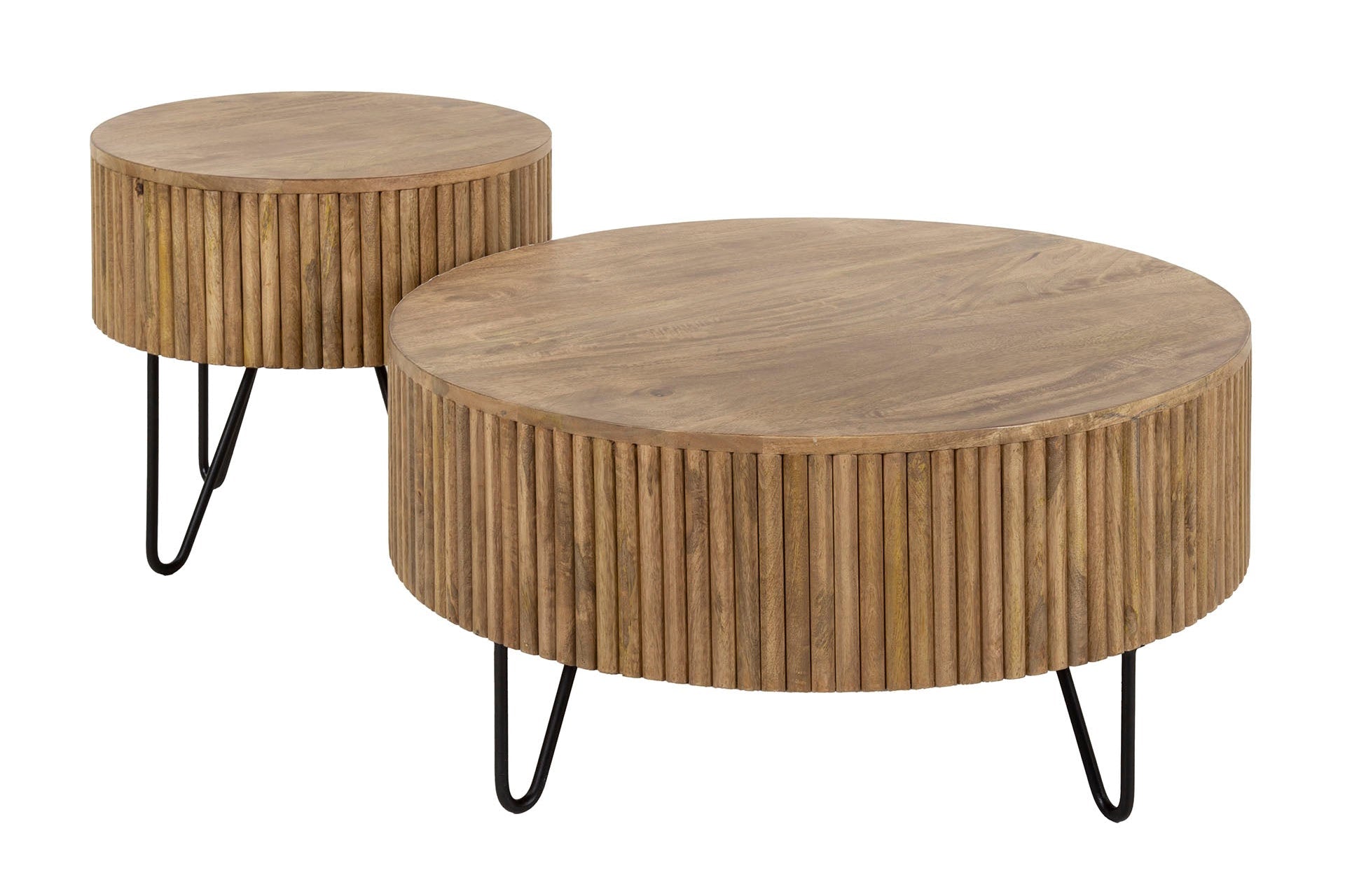 Table basse Duna - lot de 2 en bois de manguier