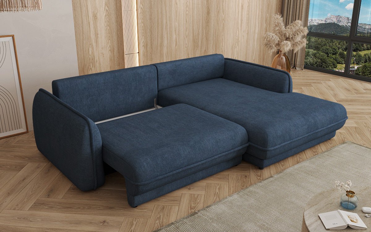Canapé design Mojave II Tissu avec fonction couchage et rangement
