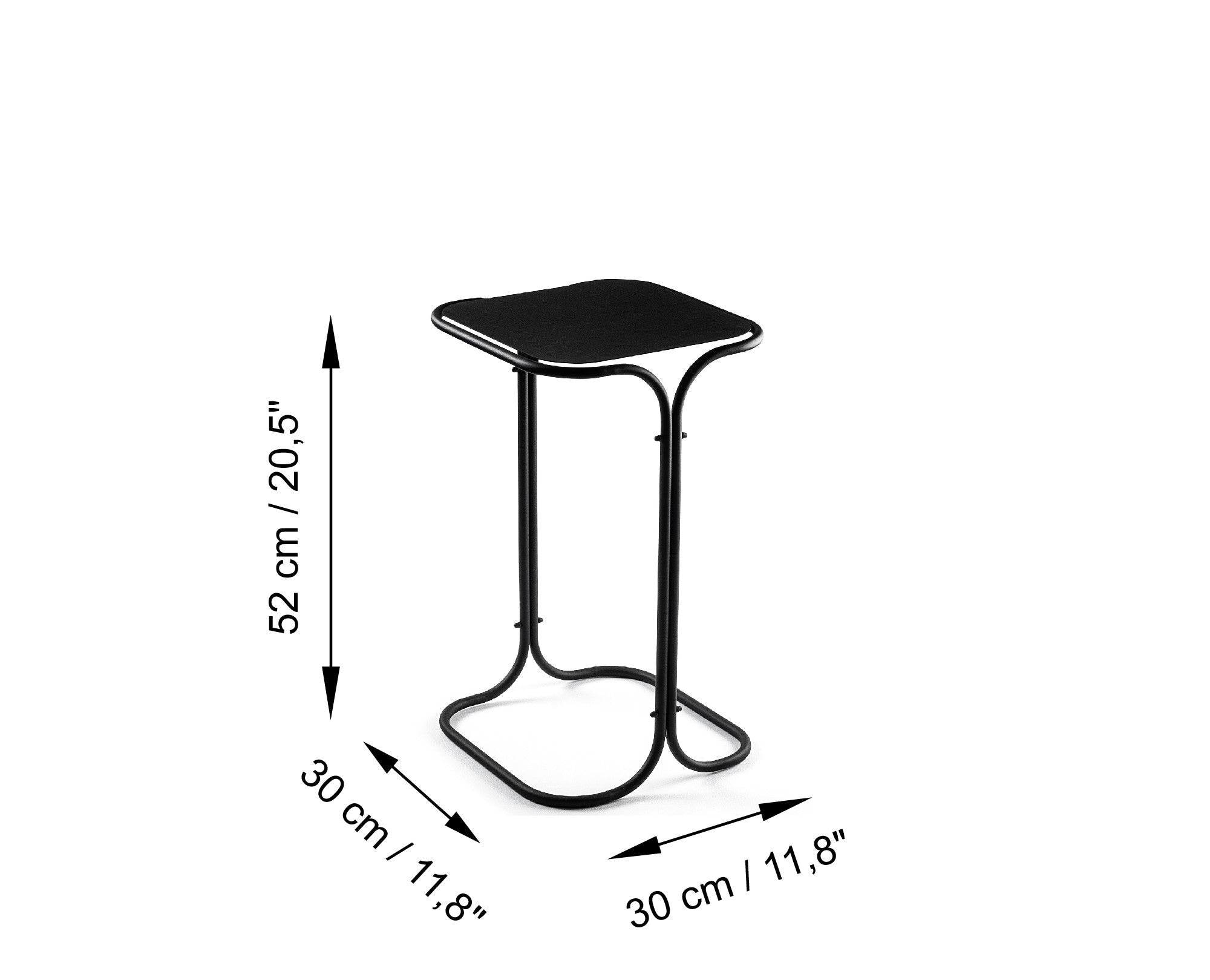 Table basse Orento – Avec structure en métal noir