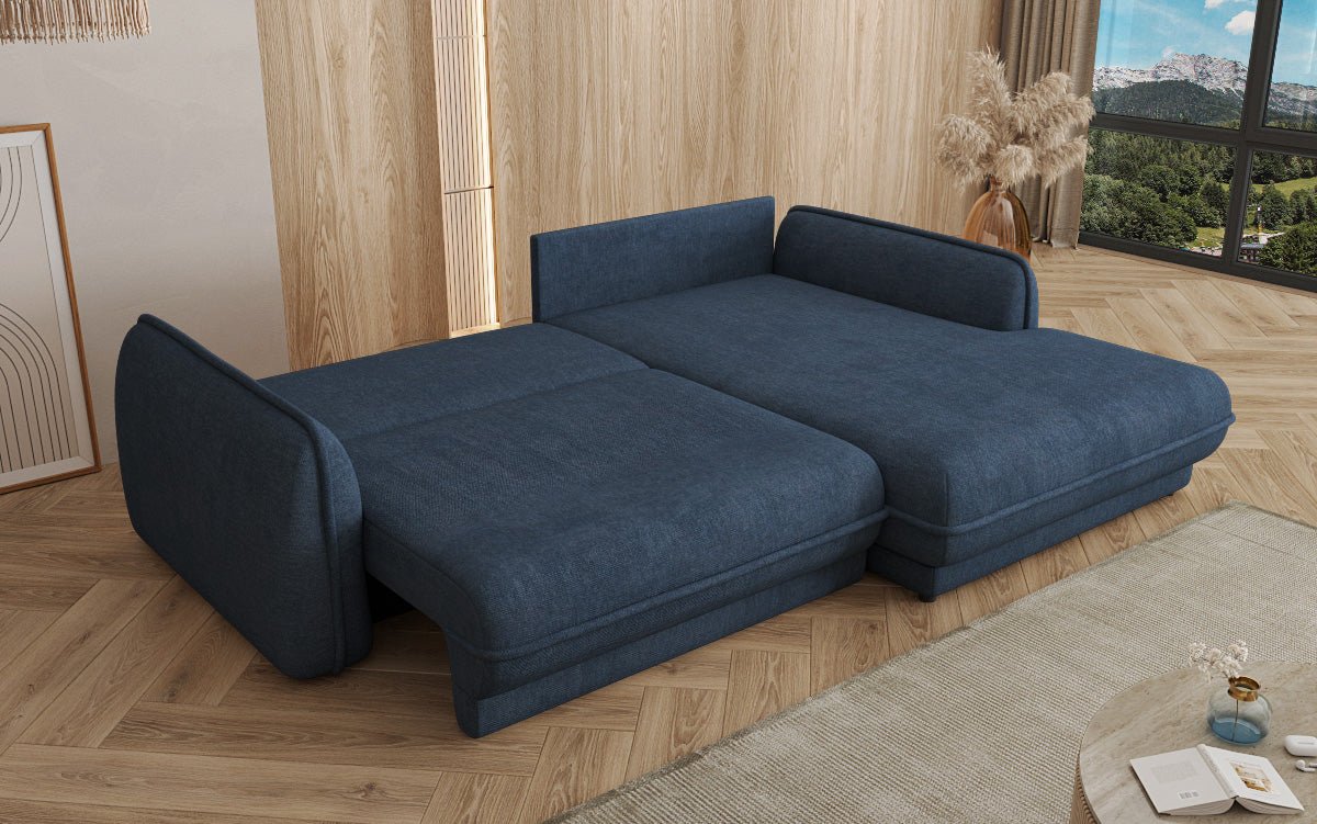 Canapé design Mojave II Tissu avec fonction couchage et rangement
