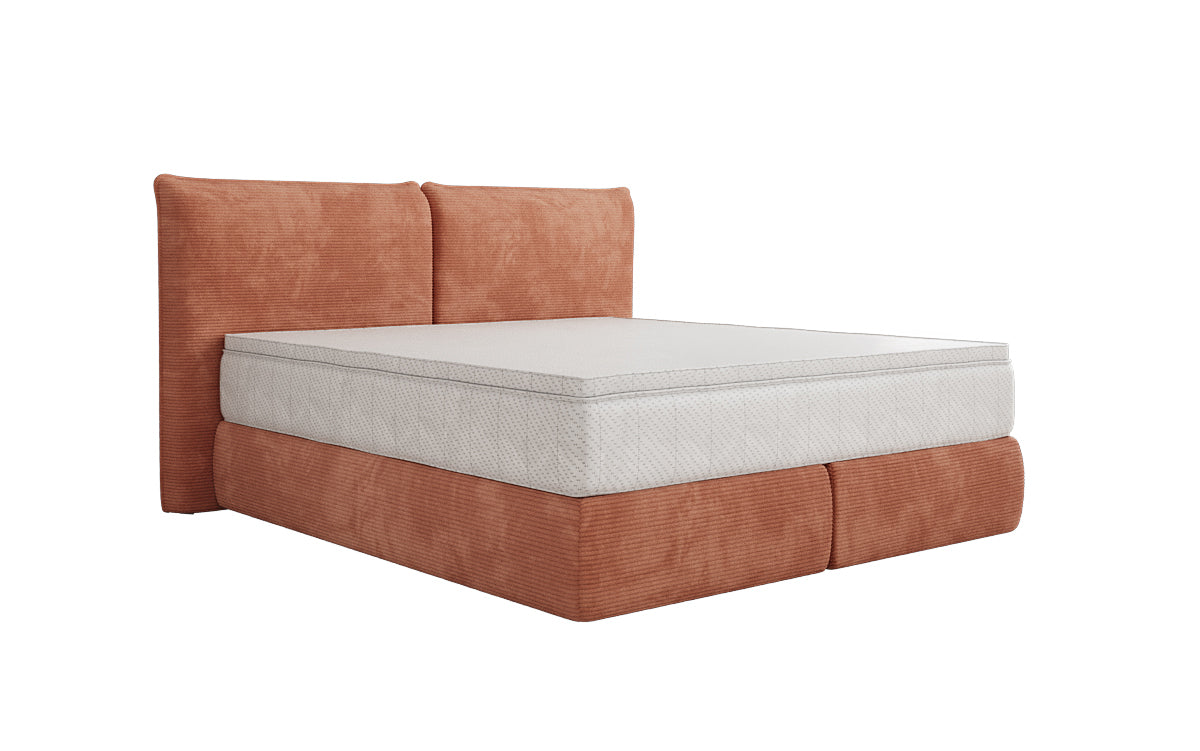 Lit boxspring Pillo en Côtelé
