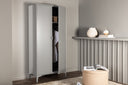 Designer Schrank Piring - in schlichtem Grau