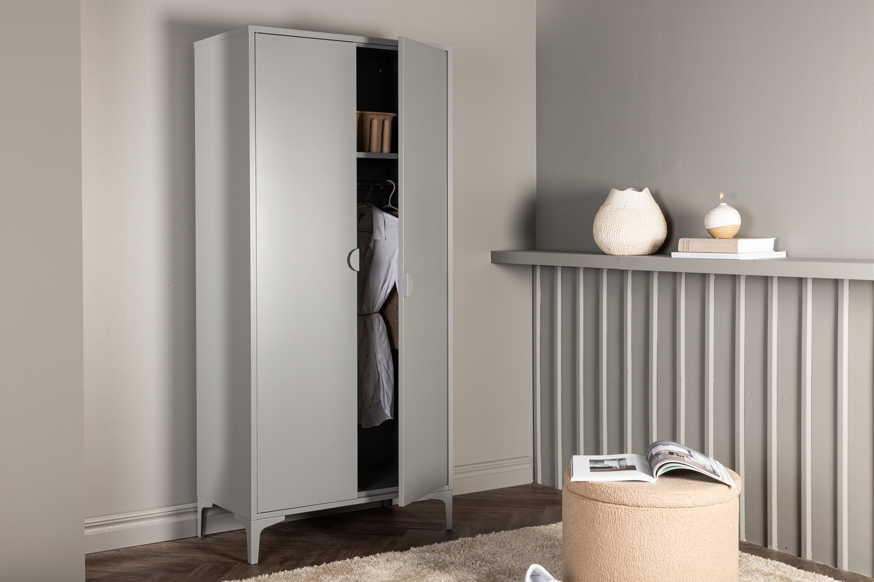 Armoire design Piring - en gris sobre