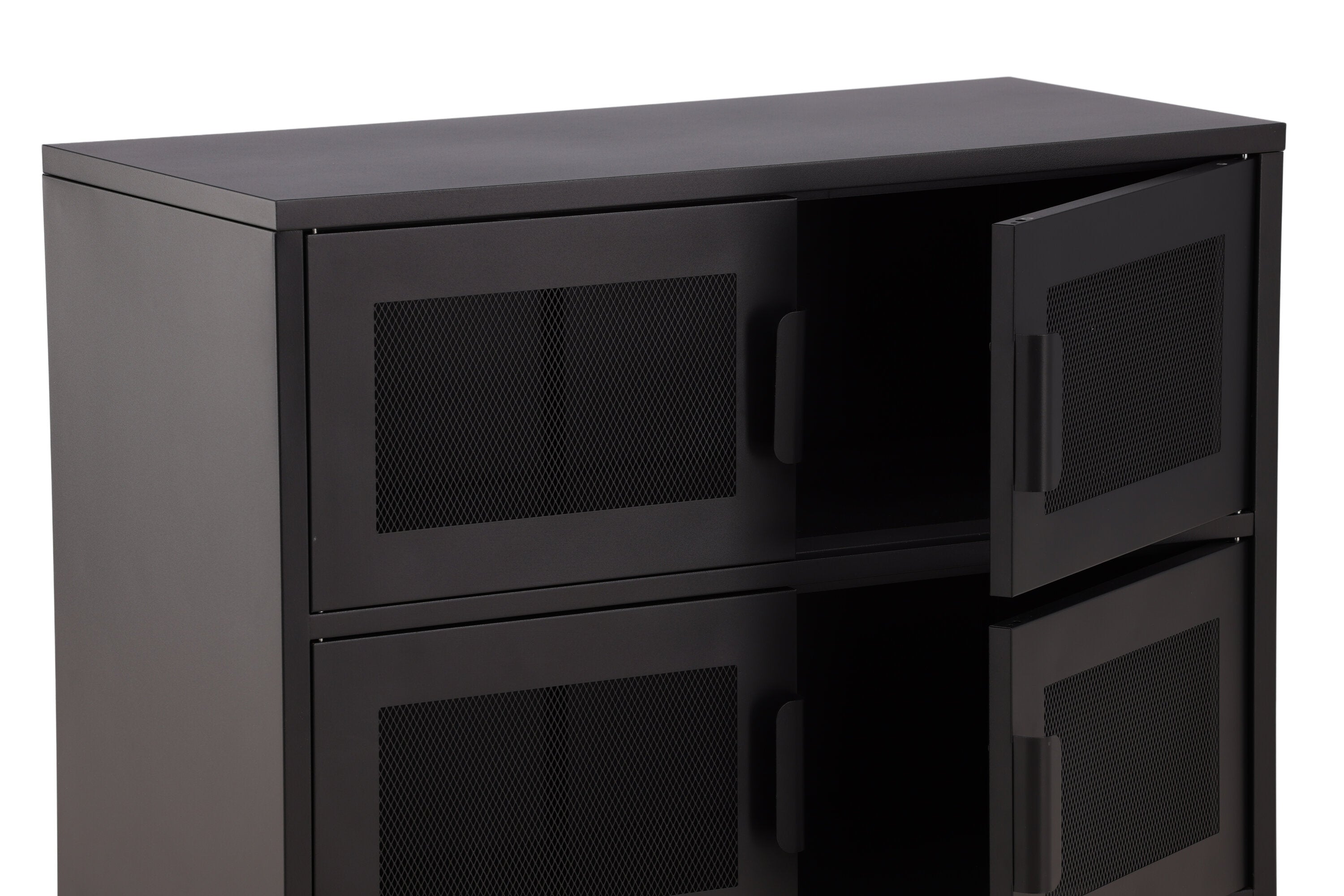 Kommode Berit – Industrial Design in Schwarz