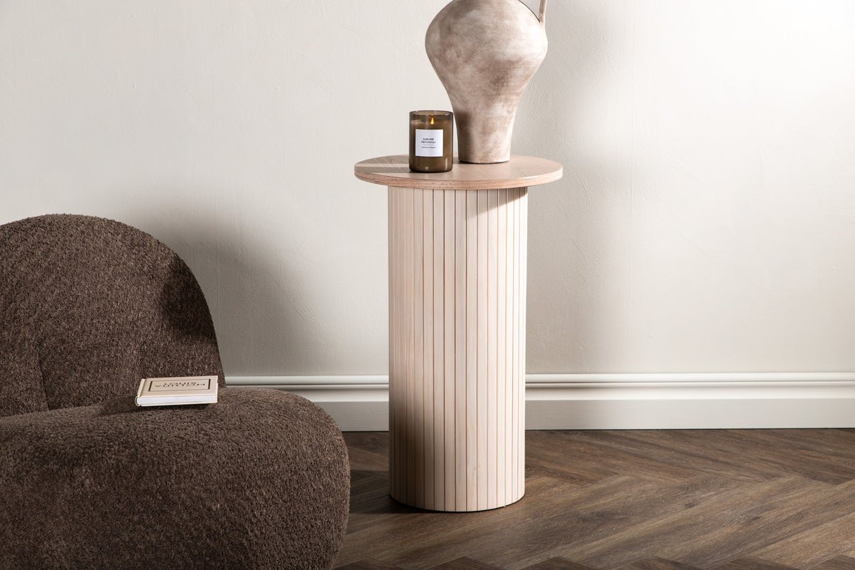 Table d'appoint Nala – design moderne avec détails nervurés