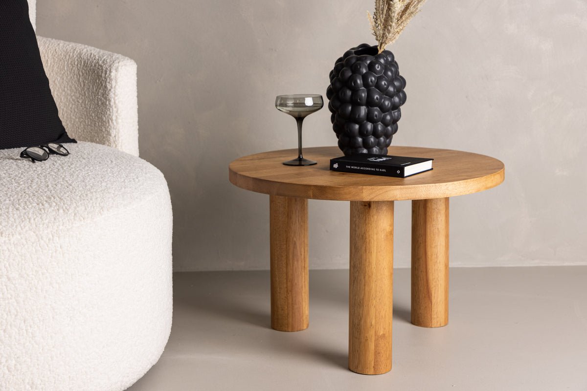 Table basse/table d'appoint Tommy - en bois d'hévéa