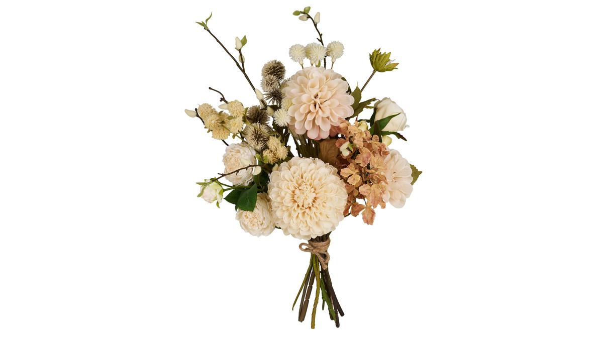 Bouquet de fleurs artificielles Cappuccino - dans des tons bruns