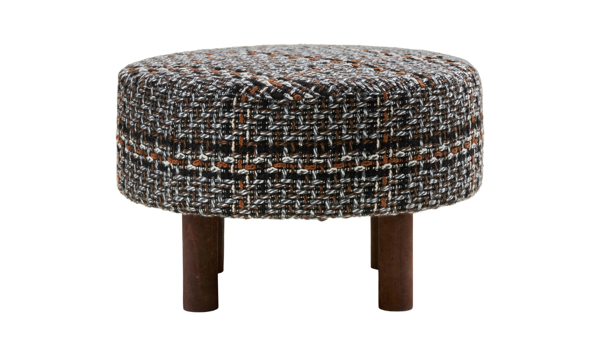 Tabouret d’appoint Grimm - avec pieds en bois de pin