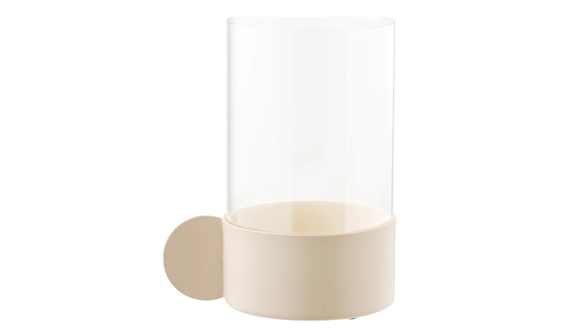 Bougeoir Merci - en verre et Métal