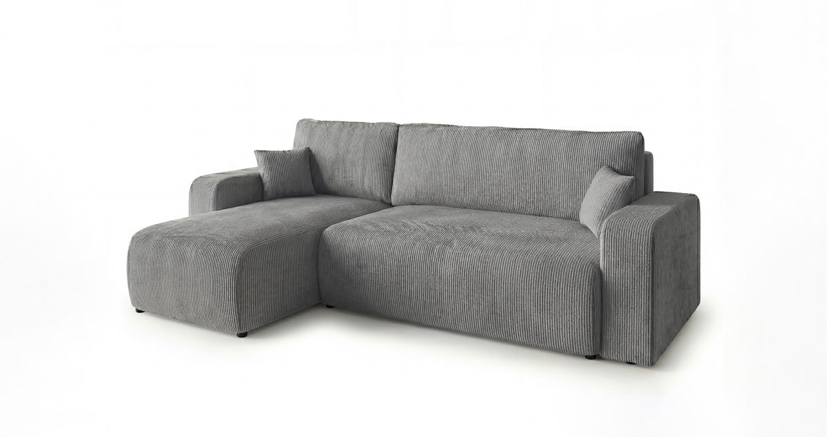 Canapé design Calva avec fonction couchage et pliage en Côtelé