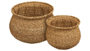 Lot de 2 paniers Medelin - en polyester et Bois