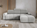 Canapé d’angle design Arosa avec fonction de couchage électrique en Bouclé