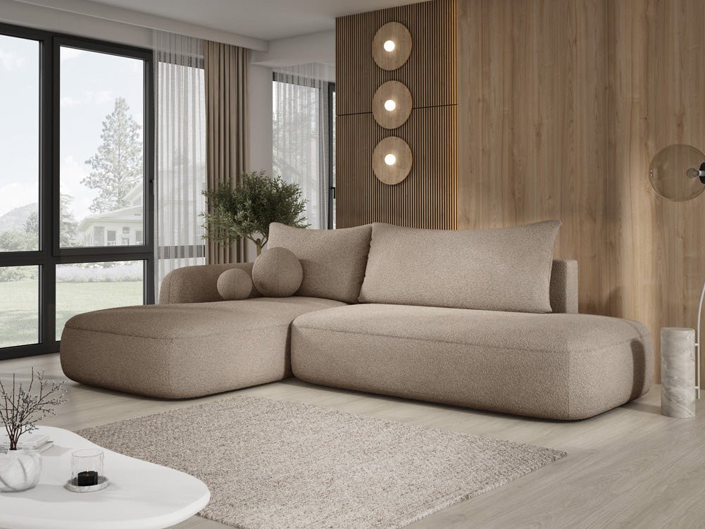 Designer Sofa Babu Bouclé mit Schlaf- und Klappfunktion