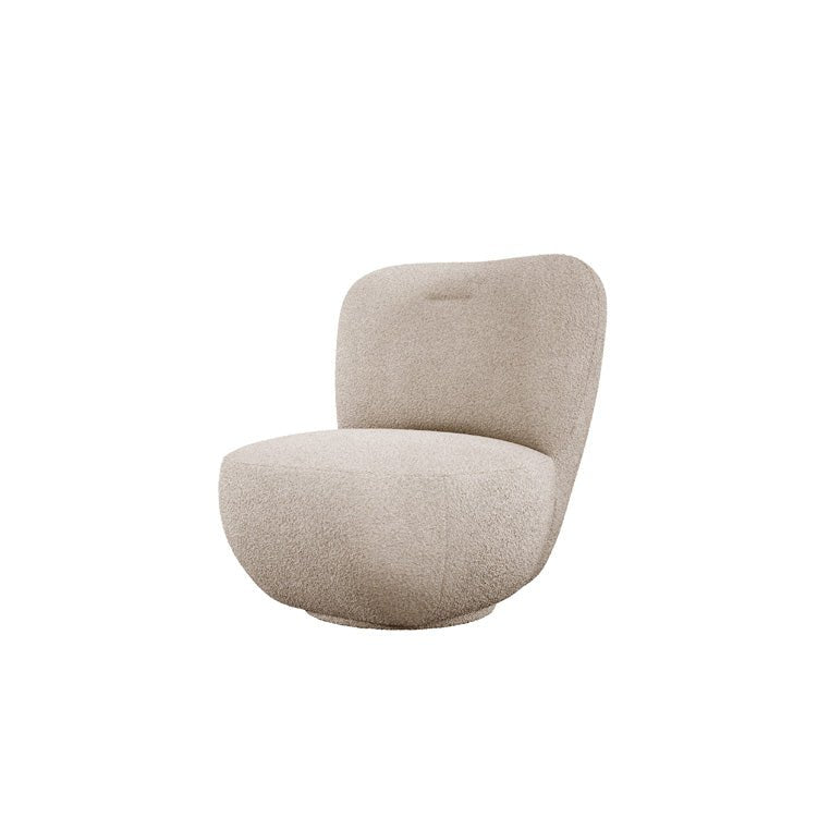 Fauteuil design Kyoto 360° fonction pivotante en Bouclé