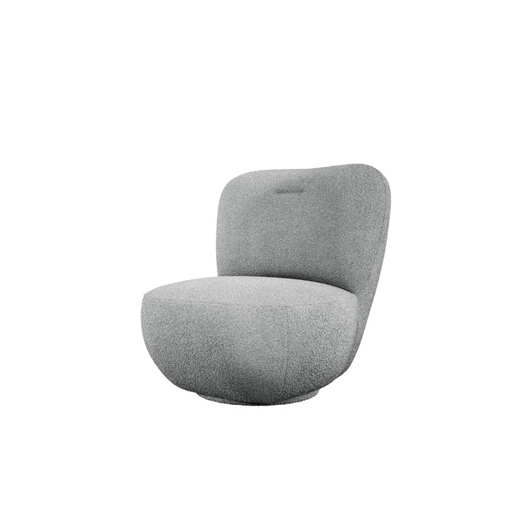 Fauteuil design Kyoto 360° fonction pivotante en Bouclé