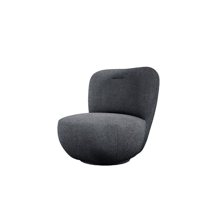 Fauteuil design Kyoto 360° fonction pivotante en Bouclé