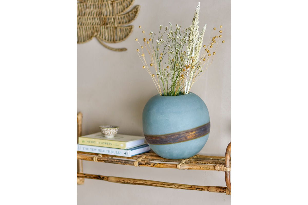 Vase « Feyra » – Verre bleu