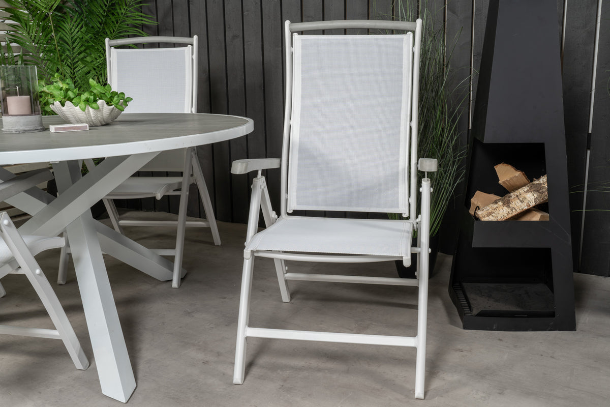 2er Set - Gartenstuhl Kara - Gestell aus Aluminium, Sitzfläche aus Textilene, verstellbar