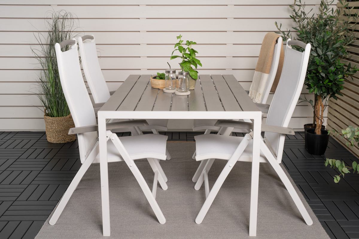 2er Set - Gartenstuhl Kara - Gestell aus Aluminium, Sitzfläche aus Textilene, verstellbar