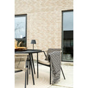 2er Set - Gartenstuhl Lazaro Schwarz/Beige