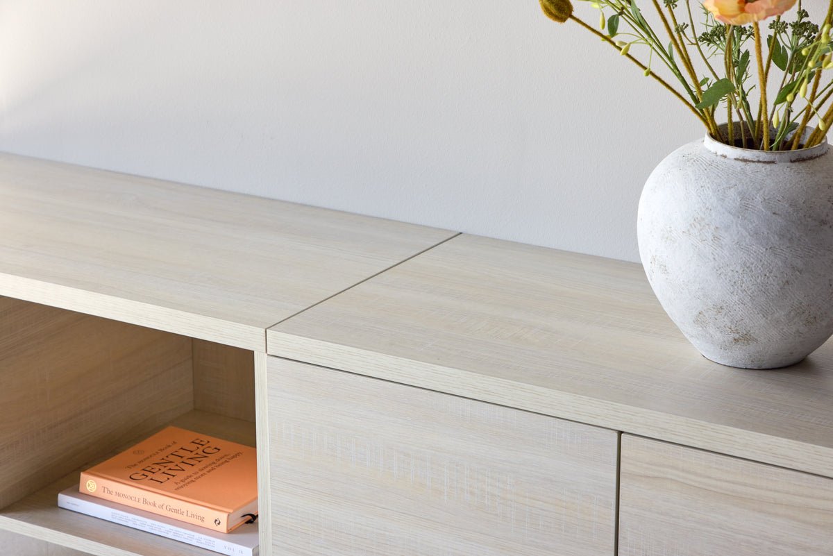 Meuble TV Skagen Blanchi – Design scandinave clair