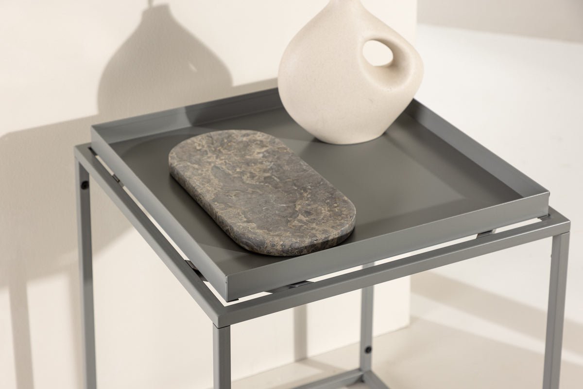 Beistelltisch Mars – stilvoll in Dunkelgrau & Schwarz