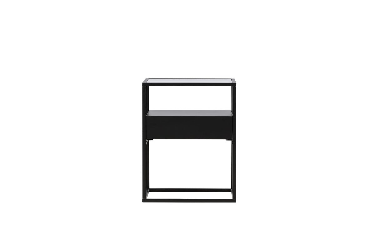 Table d'appoint Celia – en deux couleurs avec plateau en verre