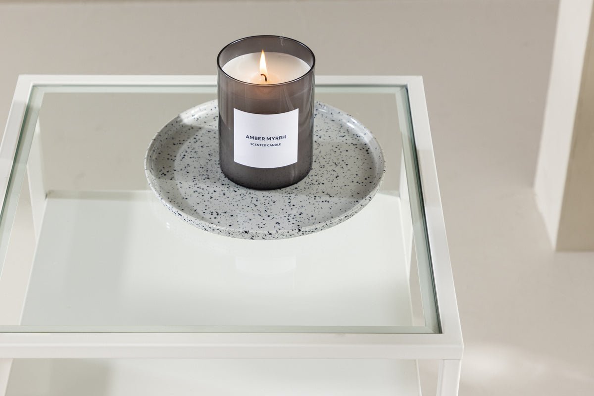 Table d'appoint Celia – en deux couleurs avec plateau en verre