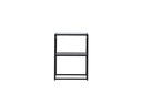 Table d'appoint Milano – en acier noir avec plateau en verre