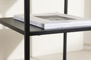 Table d'appoint Milano – en acier noir avec plateau en verre