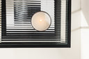 Table d'appoint Milano – en acier noir avec plateau en verre