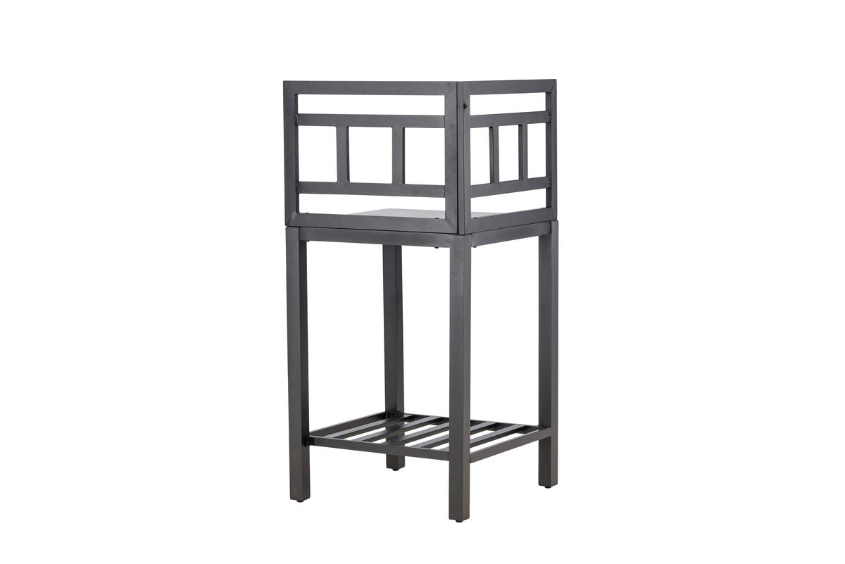 Table d'appoint de jardin Vani – Module de cuisine extérieure avec plan de travail en pierre