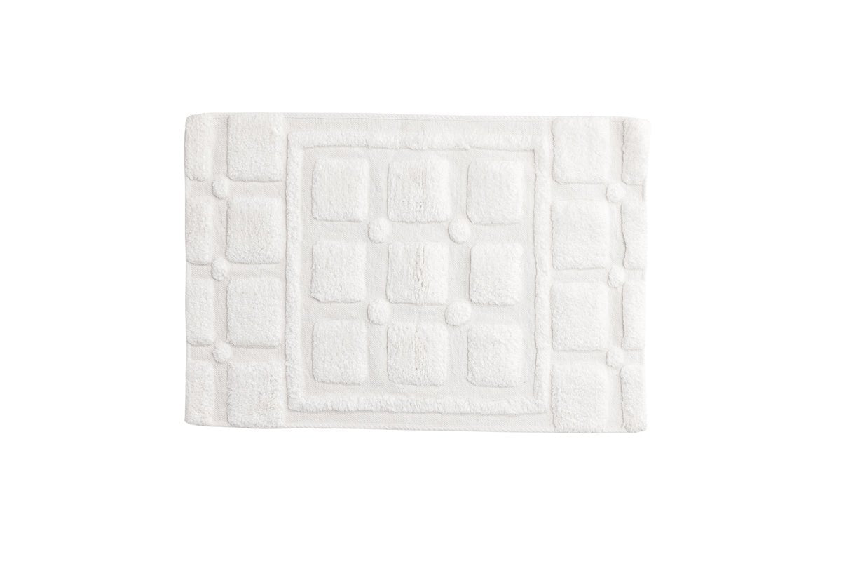 Tapis de bain Balian - en blanc clair en coton doux