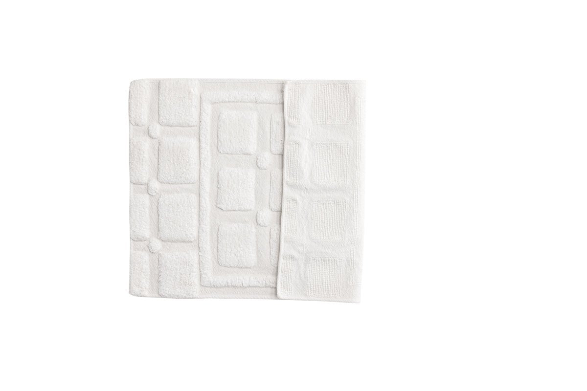 Tapis de bain Balian - en blanc clair en coton doux