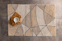 Tapis de bain Canggu - en tons chauds sable et gris en coton naturel