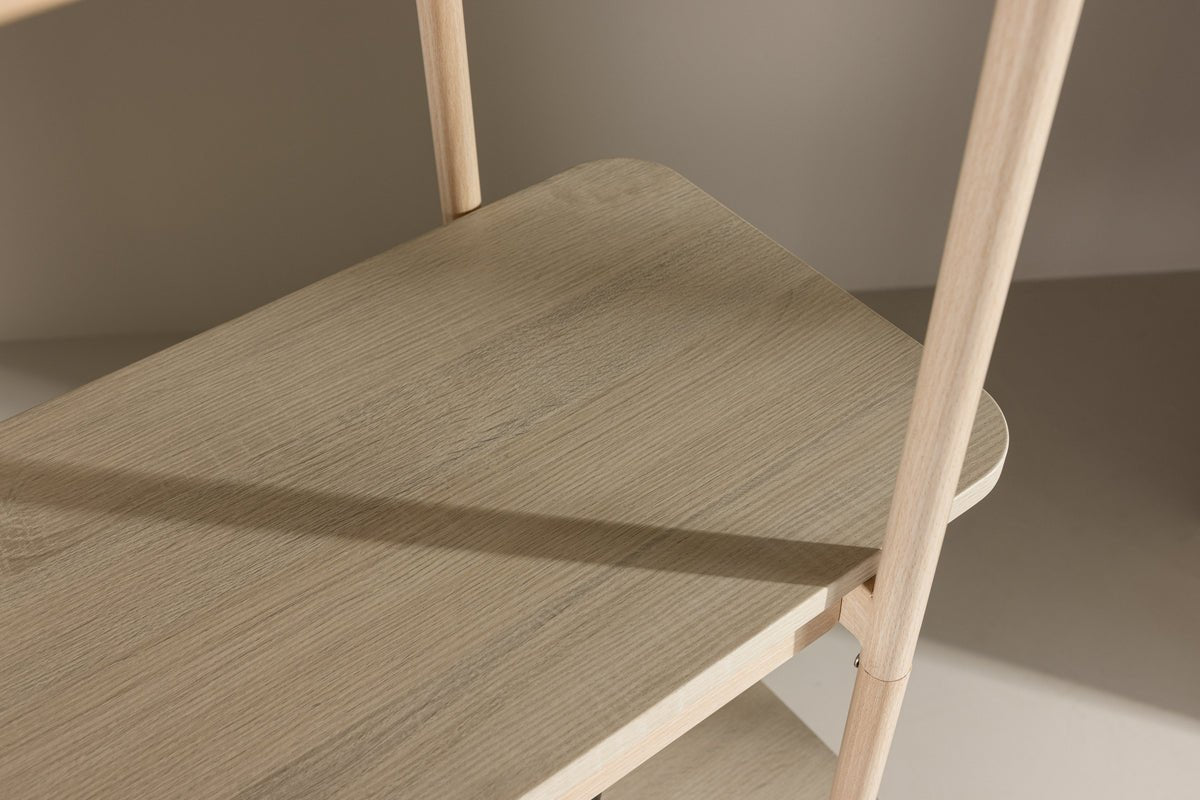 Regal Heim – étagère haute en blanc cérusé avec 5 tablettes