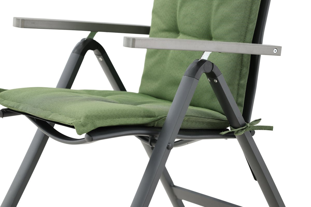 Set de 6 - Coussins de chaise de jardin Siena en polyester, disponibles en 4 couleurs