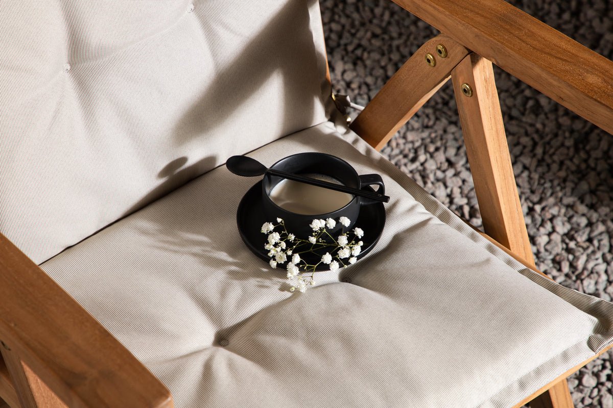 Set de 6 - Coussins de chaise de jardin Siena en polyester, disponibles en 4 couleurs