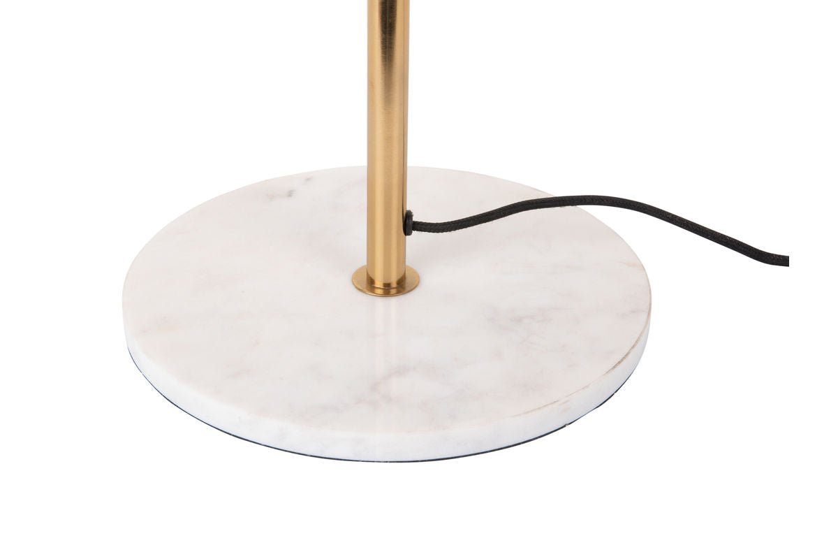Lampadaire Kavira – en fer avec placage or brossé