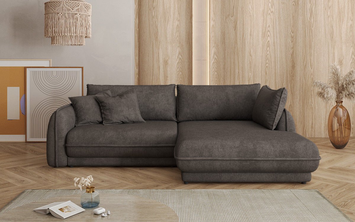 Canapé design Mojave II Tissu avec fonction couchage et rangement