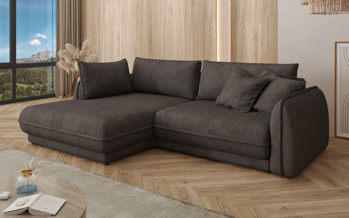 Canapé design Mojave II Tissu avec fonction couchage et rangement