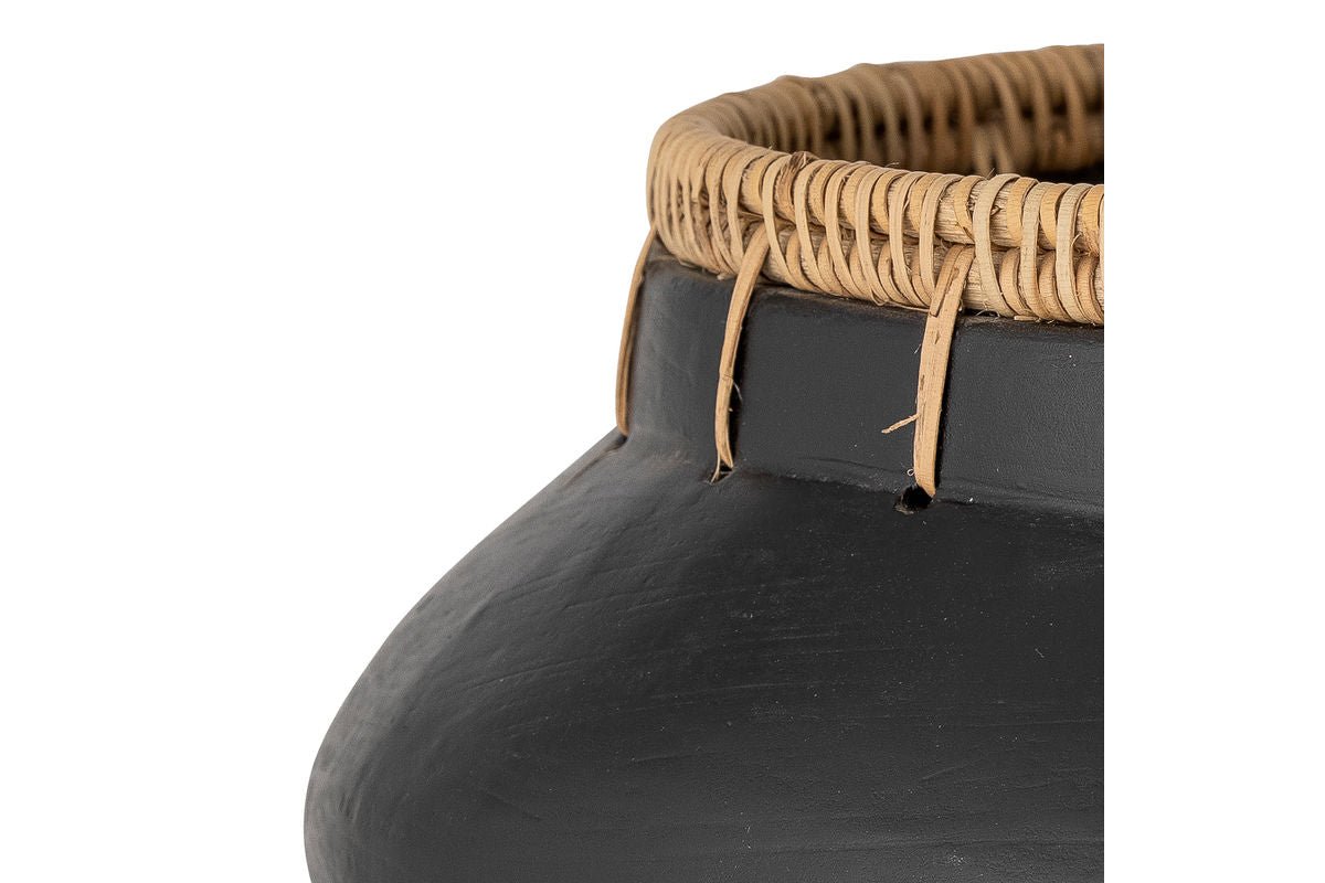 Pot de fleurs Dalie - en terre cuite de couleur Noir