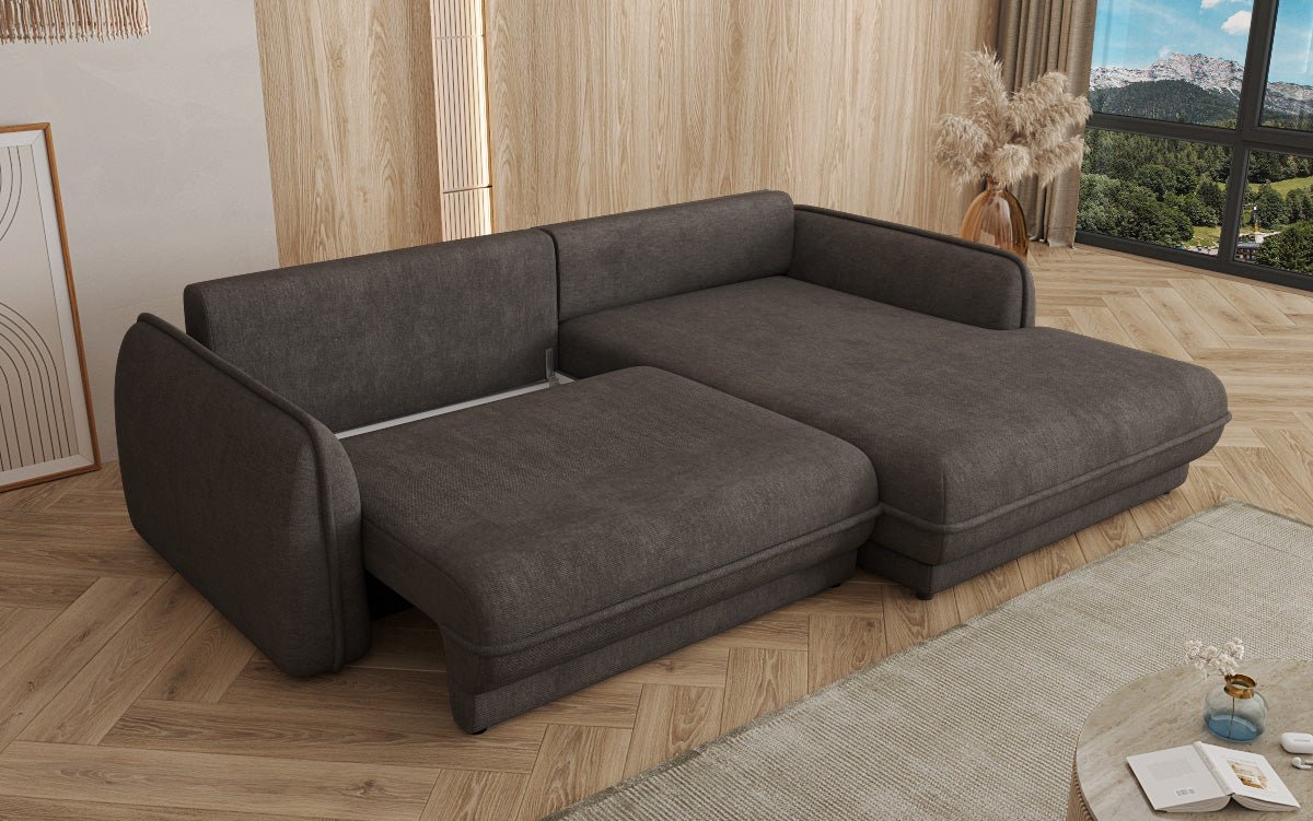 Canapé design Mojave II Tissu avec fonction couchage et rangement